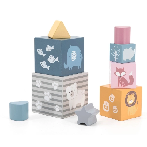 Dřevěná edukační pyramida pro děti s čísly Viga