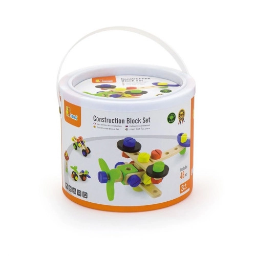 Dřevěná konstrukční stavebnice pro děti Viga 48 dílků