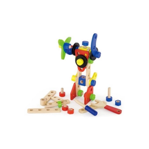 Dřevěná konstrukční stavebnice pro děti Viga 48 dílků