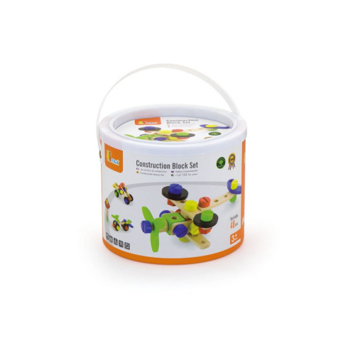 Drevená konštrukčná stavebnica pre deti Viga 48 dielov