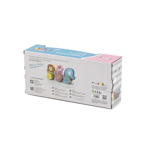 Drevená ťahacia hračka na šnúrke Viga Zoo