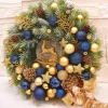 Adventný veniec, modrý 35 cm