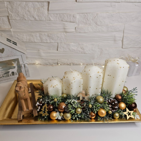 Adventný veniec - štóla 35 cm