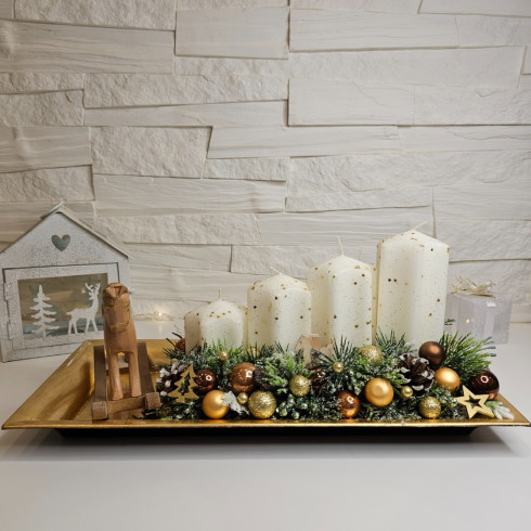 Adventný veniec - štóla 35 cm