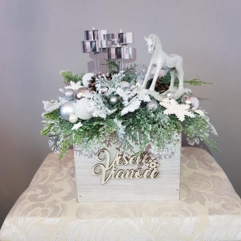 Adventný veniec v debničke, 26 cm