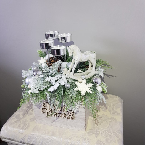 Adventný veniec v debničke, 26 cm