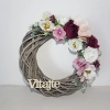 Celoroční květinový věnec na dveře - 30 cm