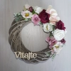 Celoroční květinový věnec na dveře - 30 cm