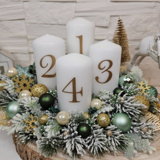 Luxusný adventný veniec s luskáčikom - 37 cm