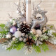 Vánoční dekorace s bílou svíčkou - 30 cm