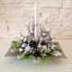 Vánoční dekorace s bílou svíčkou - 30 cm