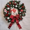 Vianočný veniec na dvere so sobom 34 cm