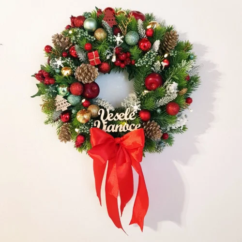Vianočný veniec s LED osvetlením - 35 cm