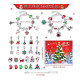 Adventný kalendár so šperkami, 2 náramky + prívesky