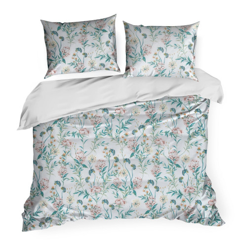 Bavlněné ložní povlečení Ella s motivem letních květin 140 x 200 cm