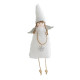 Bílý vánoční anděl s vločkou na zavěšení, 26 cm