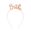 Bentiță pentru petrecerea burlăcițelor Bride, culoare roz auriu