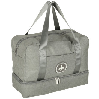 Cestovná taška do lietadla sivá, 39 x 18 x 30 cm