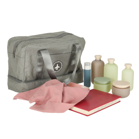 Cestovná taška do lietadla sivá, 39 x 18 x 30 cm