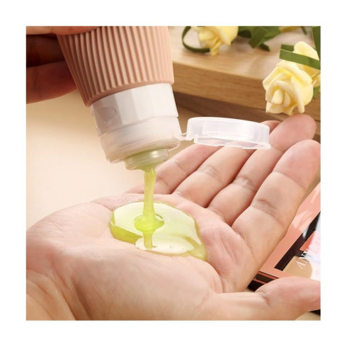 Cestovné silikónové fľaše na kozmetiku 4v1, 90ml