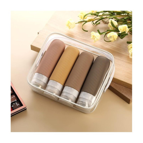 Cestovné silikónové fľaše na kozmetiku 4v1, 90ml