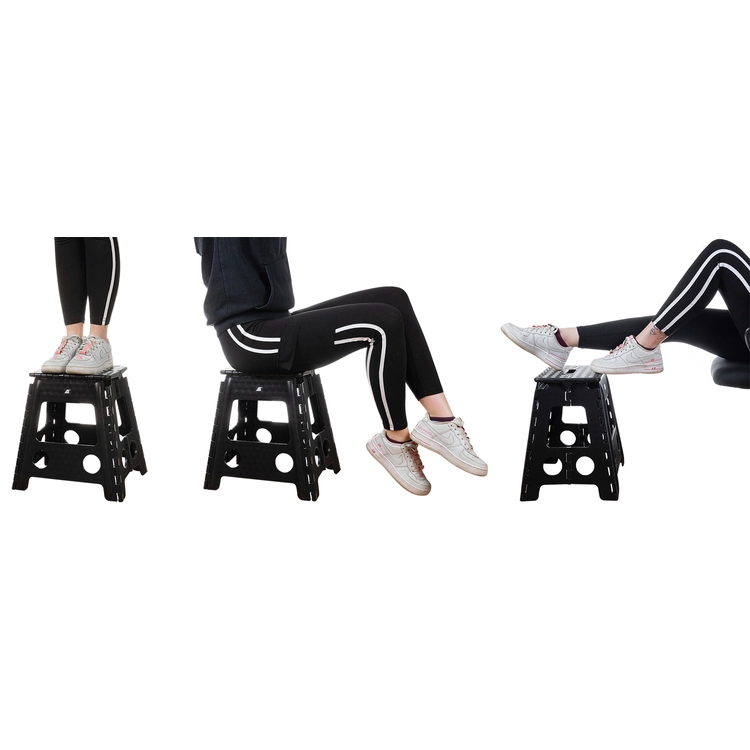 Čierno-biela skladacia stolička 39 cm