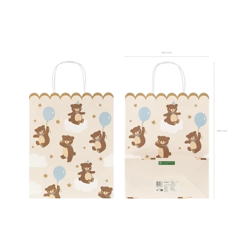 Pungă cadou Ursuleți 26x32,5x13 cm