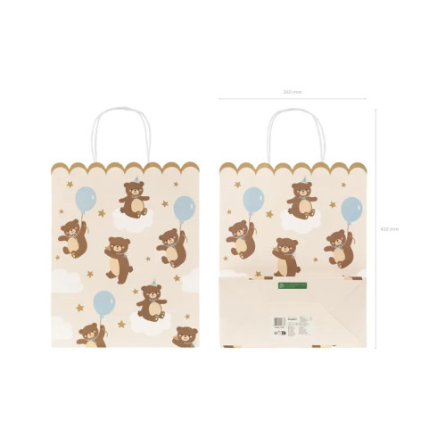 Ajándéktáska Medvedíky 26×32,5×13 cm