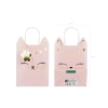 Pungă cadou roz cu pisică 18 × 10,5 × 27,5 cm