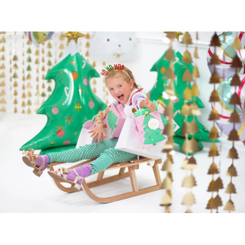 Darilna vrečka božično drevo 14 × 20,5 × 8 cm