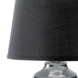 Dekoratívna keramická lampa Amela zdobená reliéfnym vzorom - čierna