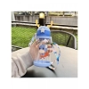 Dětská láhev na vodu s brčkem 600 ml - modrá