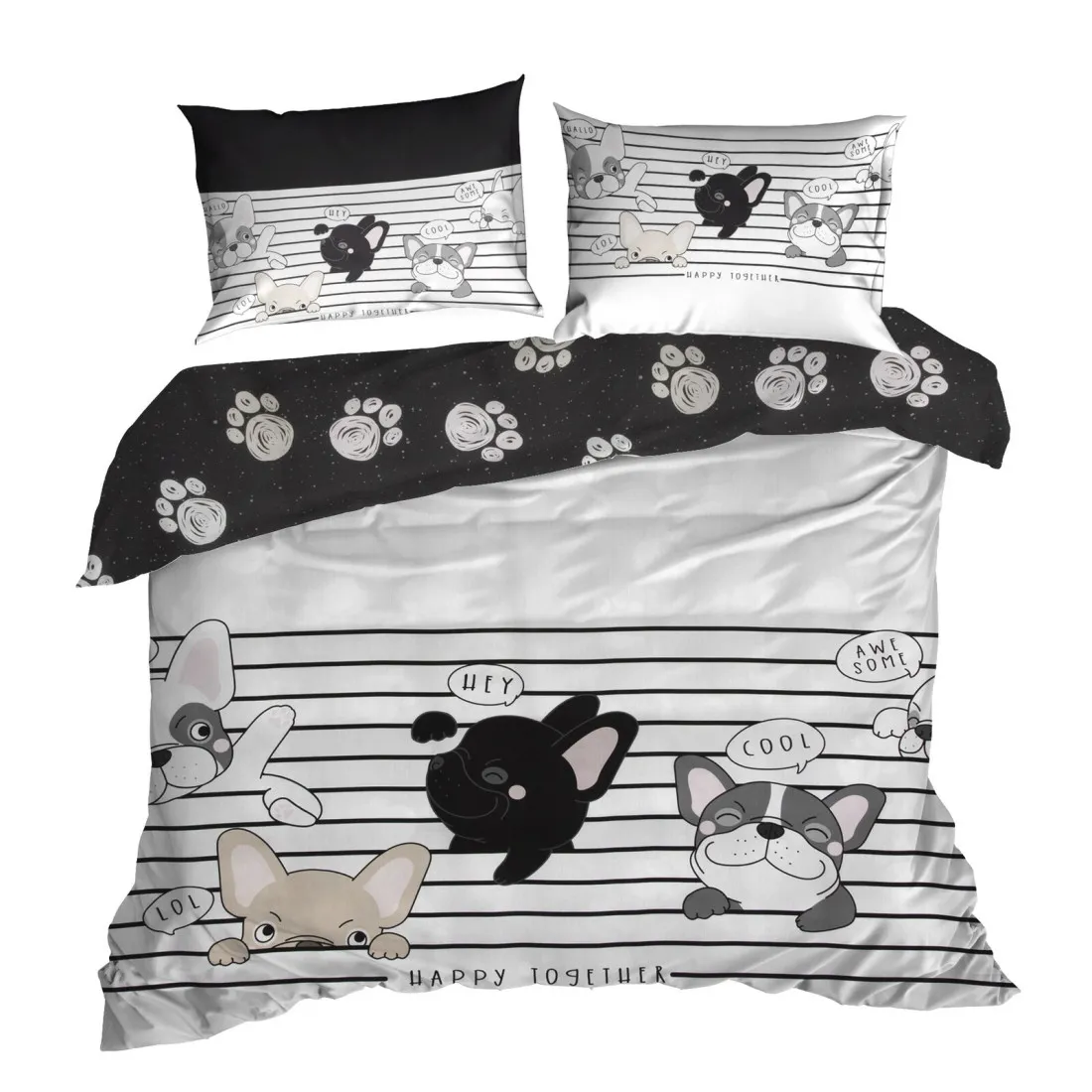 Detské posteľné obliečky s motívom psíka z bavlny renforcé 140 x 200 cm 