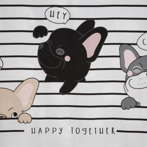 Detské posteľné obliečky s motívom psíka z bavlny renforcé 140 x 200 cm 