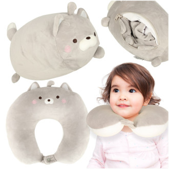 Detský ergonomický cestovný vankúš 2v1 - mačka