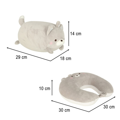 Dětský ergonomický cestovní polštář 2v1 - kočka