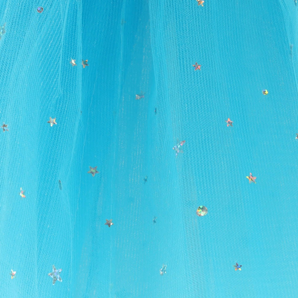 Dětský karnevalový kostým jednorožec – modrá sukně a čelenka