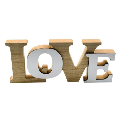 Dřevěná dekorace nápis LOVE