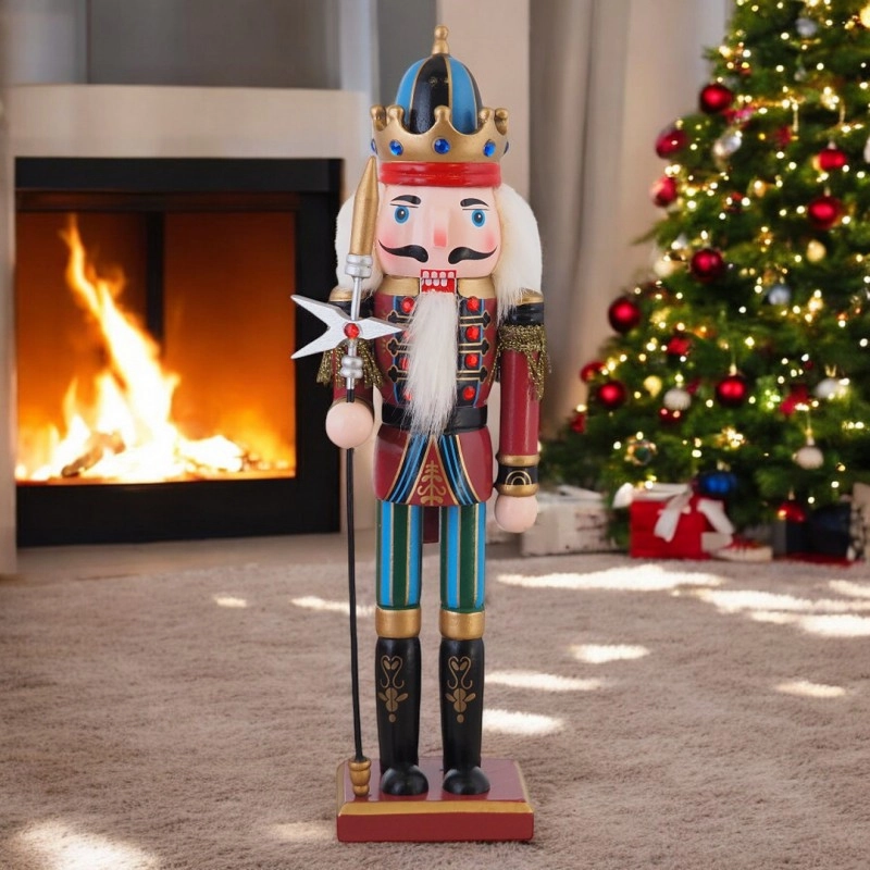 Drevená vianočná figúrka Luskáčik, 30 cm