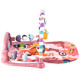 Edukačná podložka s klavírom a hrkálkami -  ružová