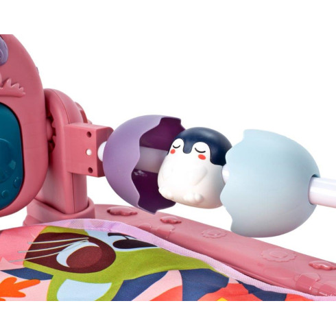 Edukačná podložka s klavírom a hrkálkami -  ružová