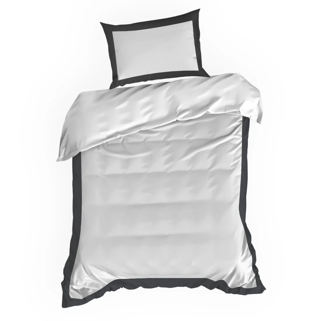 Elegantní ložní povlečení Laura - bílé s černým lemem 220x200 cm