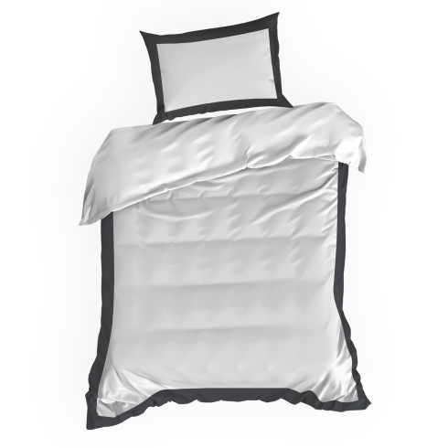 Elegantné posteľné obliečky Laura - biele s čiernym lémom 220x200 cm