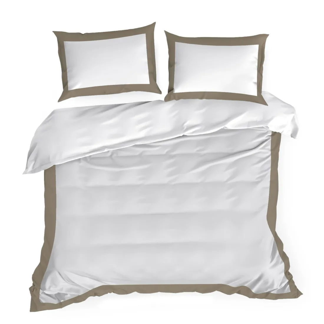 Elegantné posteľné obliečky Laura - biele so zlatým lémom 220x200 cm