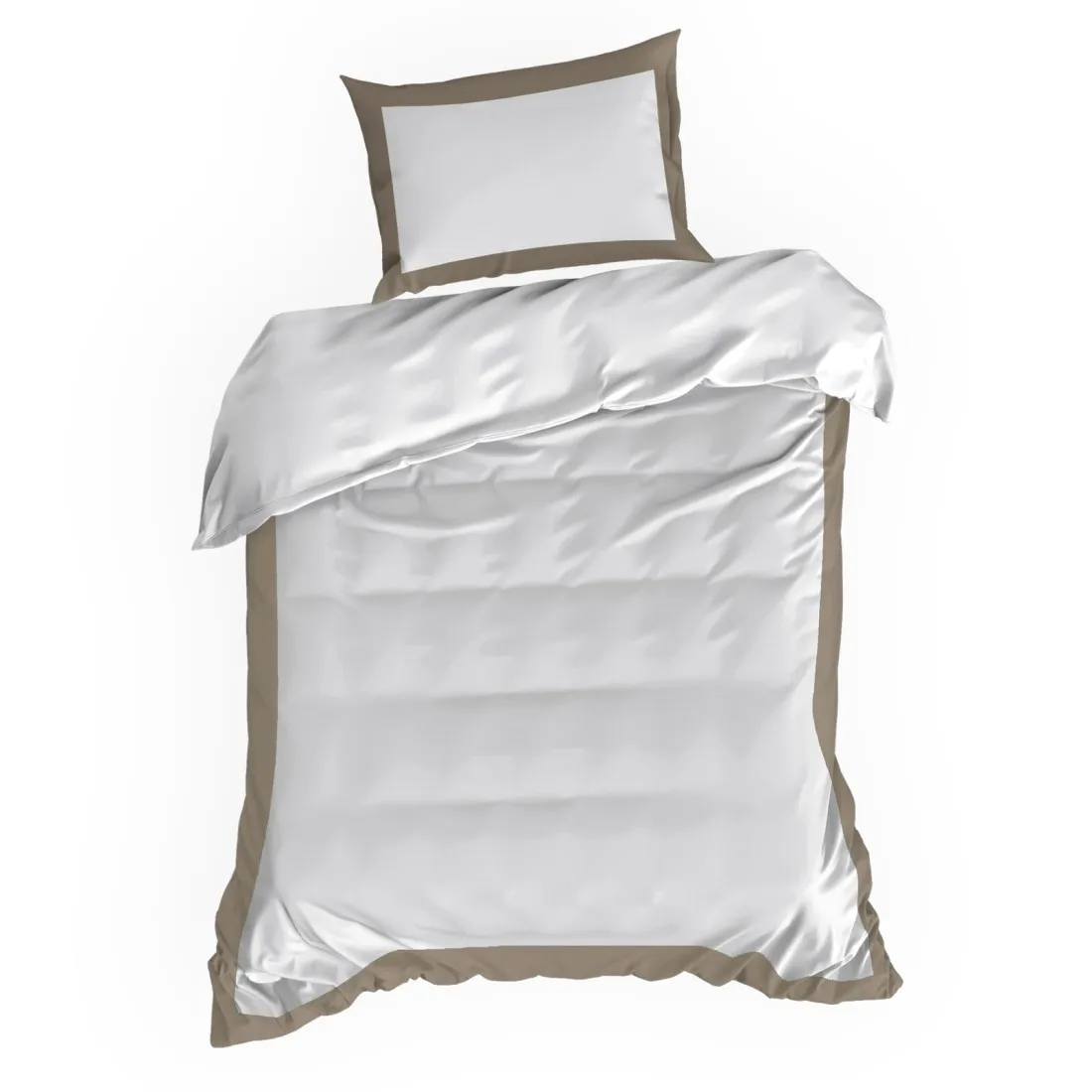 Elegantné posteľné obliečky Laura - biele so zlatým lémom 220x200 cm