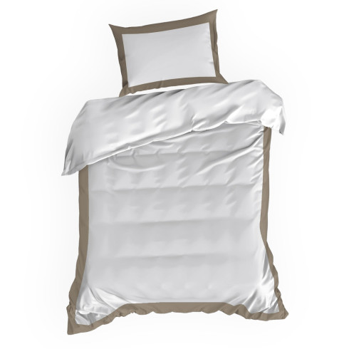 Elegantné posteľné obliečky Laura - biele so zlatým lémom 220x200 cm