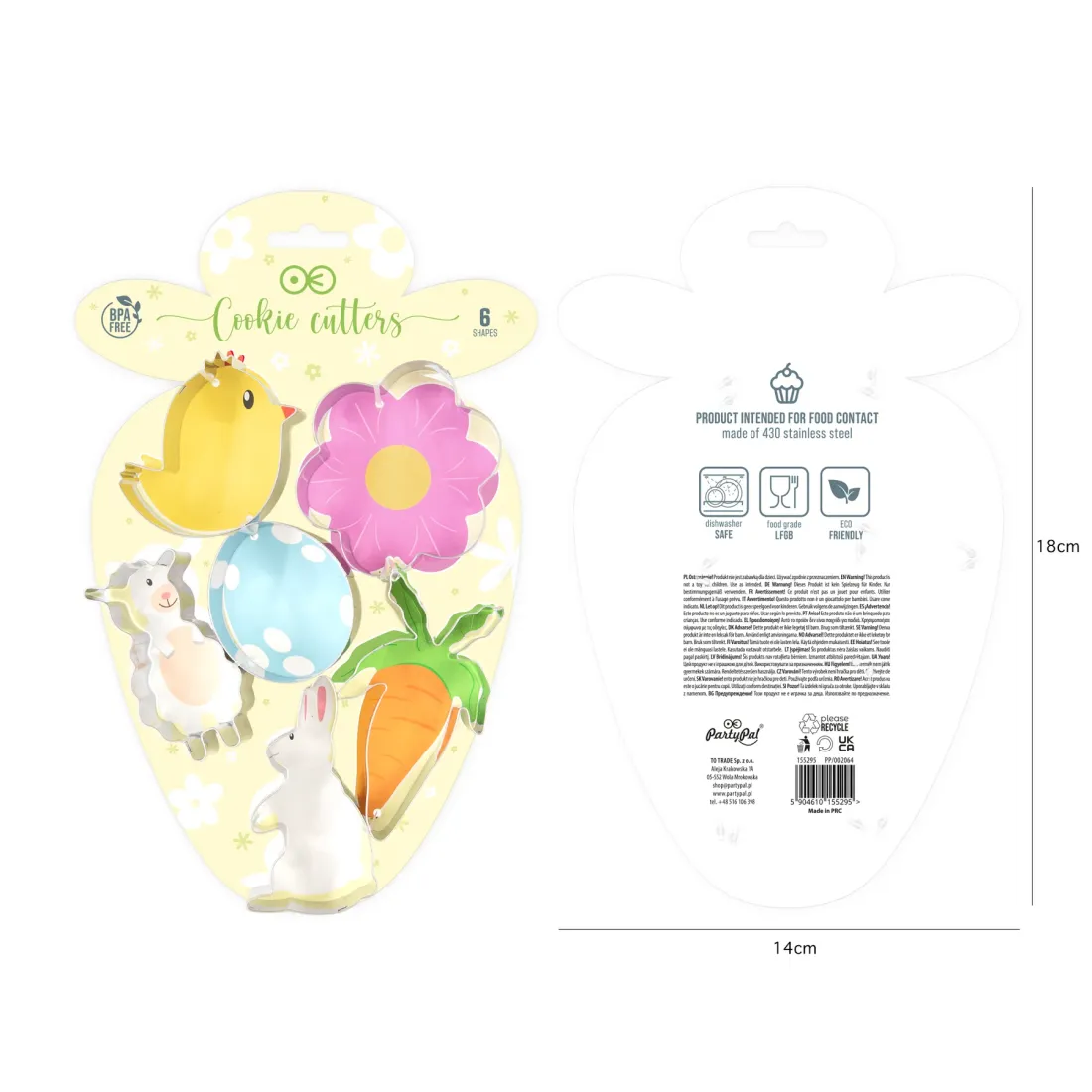 Forme decupatoare pentru prăjituri de Paște – set 6 buc.