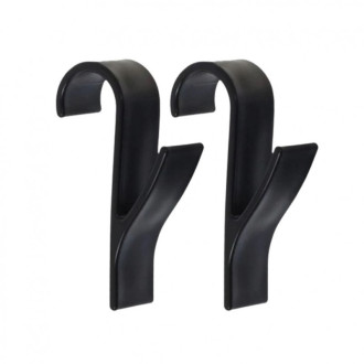 Háčiky na radiátor a sprchový kút čierne, 2 ks