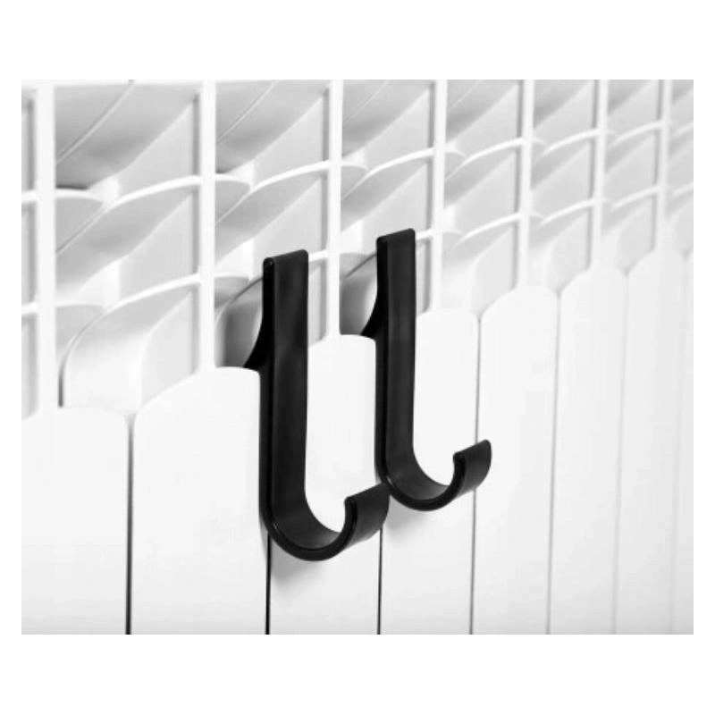 Háčky na radiátor a sprchový kout černé, 2 ks
