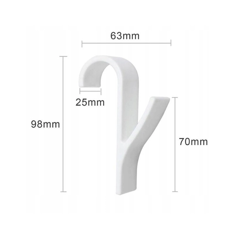 Háčky na radiátor a sprchový kout černé, 2 ks